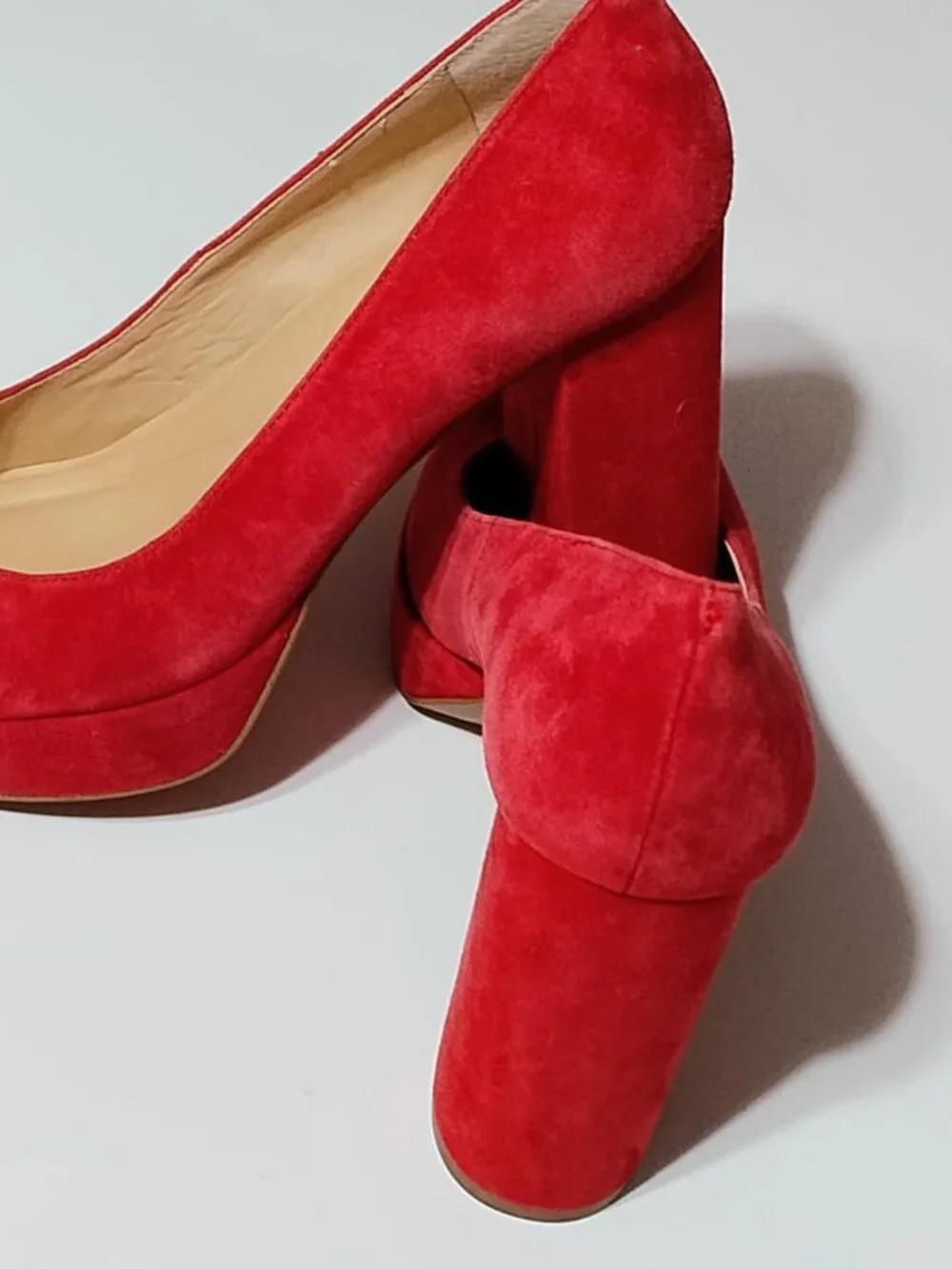 Copper Key Red Flirty Suede Platform Pums size 8 and 9 New